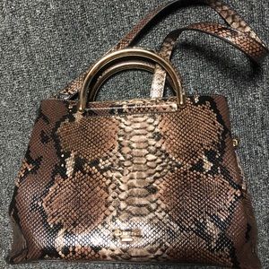 DUNE Snakeskin pattern pleather purse